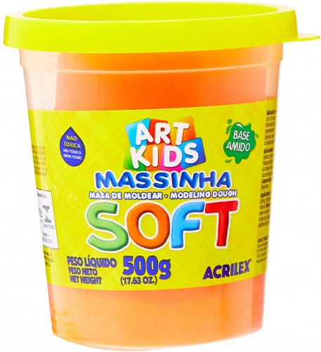 Mega Print Shop Massinha De Modelar Soft Laranja 500g Acrilex