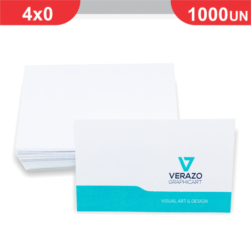 Cartão de Visita - 1000 unidades - verniz total FV