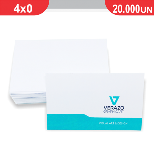Cartão de Visita - 20000 unidades - verniz total FV