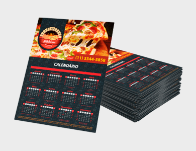 Folhinha 2026 Couchê 250g Verniz Total Frente 20x27cm - 4x0 - 250 unid