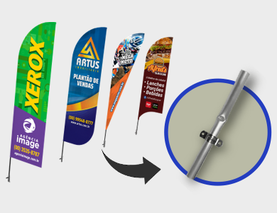 Wind Banner de Parede Tecido Microfibra 50x150cm - 4x4 - 1 unid