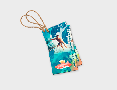 Tag Couchê 300g Laminação Fosca e Hot Stamping 4,25x5,08cm - 4x0 - 2000 unid