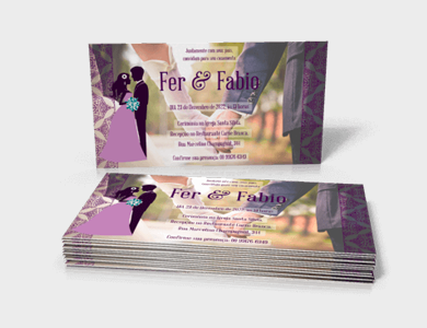 Convite Kraft 240g Sem Verniz 9x10cm - 1x0 - 500 unid