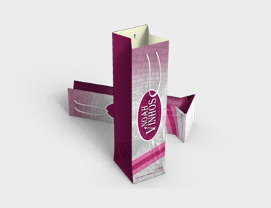 Sacola Estreita Alta Sulfite 150g Sem Verniz 9x9x39,5cm - 4x0 - 250 unid