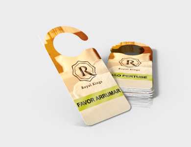 Não Perturbe em PVC 0,3mm Branco 8,5x20cm - 4x4 - 100 unid