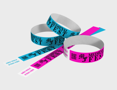 Pulseira de Identificação PVC Soft Impressao Preto - Impressao Preto - 500 unid