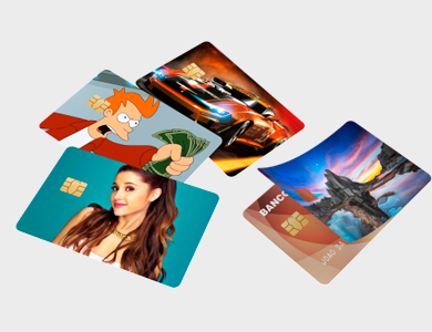 Adesivo para Cartão de Crédito em Vinil  8,55x5,8cm - 4x0 - 50 unid