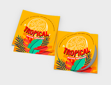 Adesivo de Papel Redondo 3x3cm - 4x0 - 50 unid