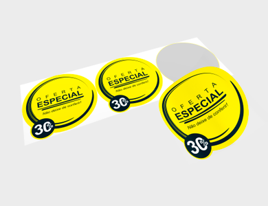 Adesivo para Vitrine Transparente 3x Círculos 39,5x40cm - 4x0 - 1 unid