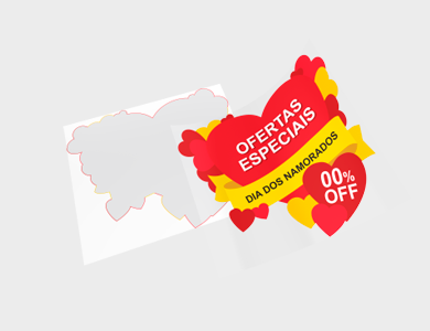 Adesivo para Vitrine Vinil Coração 119,5x101,6cm - 4x0 - 1 unid