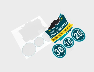 Adesivo para Vitrine Vinil Dia dos Pais 119,6x114,6cm - 4x0 - 1 unid