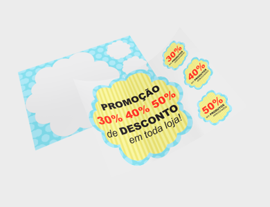 Adesivo para Vitrine Transparente Kit Nuvem 119,6x85cm - 4x0 - 1 unid