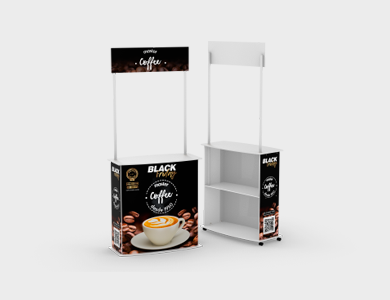 Balcão Promocional em MDF Pequeno SEM IMPRESSÃO (L) 48cm x (P) 30cm x (A) 90cm - Sem Impressão - 1 unid
