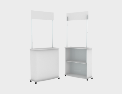 Balcão Promocional em MDF Grande SEM IMPRESSÃO (L) 84cm x (P) 40cm x (A) 90cm - Sem Impressão - 1 unid