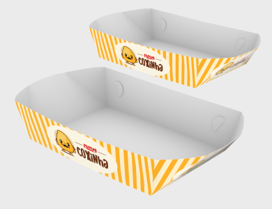 Embalagem Multiuso Bandeja Supremo 300g sem Película Antigordura 19,5x13x6,5cm - 4x0 - 100 unid