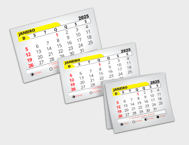 Bloco de Calendário 2026 4x5cm  - 50 unid
