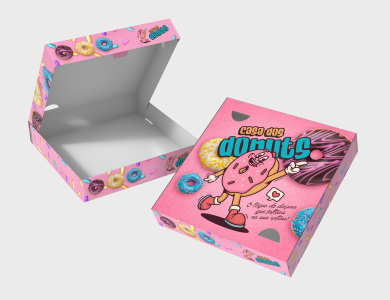 Caixa Multiuso sem Visor Papel Alimentício 270g com Película Antigordura 20x21x3,8cm - 4x0 - 500 unid