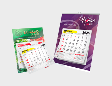 Folhinha 2025 Duplex 250g Verniz Total Frente 24,5x35cm - 4x0 - 1000 unid