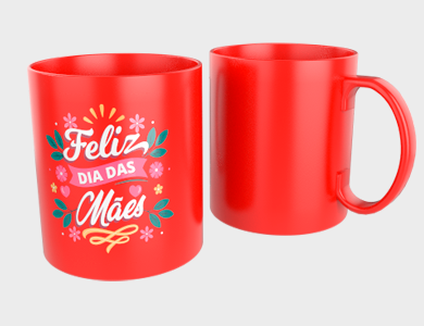 Caneca Café Acrílico 400ml - 1 Cor de Impressão - Central - 1x0 - 25 unid