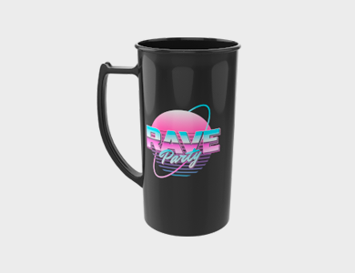 Caneca de Chopp Acrílico 400ml - 1 Cor de Impressão - 1x1 - 500 unid