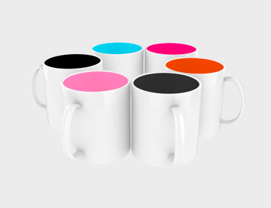Caneca de Café Color em Polímero para Sublimação - 325ml - 3 unid