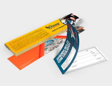 Capa de Carnê Couchê 120g Sem Verniz 42,3x10cm - 4x0 - 250 unid