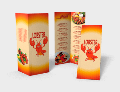 Cardápio com 2 Vinco Kraft 240g com Tinta Branca Sem Verniz A4 - 4x0 - 50 unid