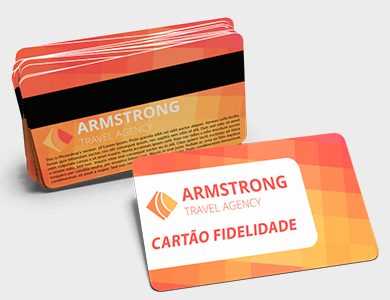 Cartão Fidelidade com Arte Única em PVC 0,5mm Fosco Frente e Verso 8,5x5,4cm - 4x0 - 200 unid