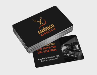 Cartão de Visita com 4 Cantos Arredondados Couchê 300g Laminação Holográfica 9x5cm - 4x0 - 10000 unid