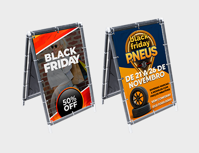 Kit com Duas Lonas para Cavalete 84x54cm  - 4x0 - 1 unid