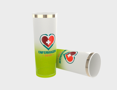 Copo Long Drink Dêgrade com Borda Metalizada 350ml - 1 Cor de Impressão - 1x0 - 1000 unid