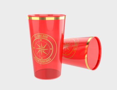 Copo Twister com Borda Metalizada 575ml - 1 Cor de Impressão - 1x1 - 250 unid