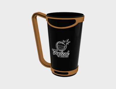 Copo Twister com Alça Removível 575ml - 1 Cor de Impressão - 1x1 - 100 unid