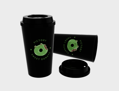 Copo Twister com Tampa Café 575ml - 1 Cor de Impressão - 1x1 - 100 unid