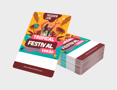 Credencial com Dois Furos Supremo 300g Sem Verniz 10x15 cm - 4x1 - 25 unid