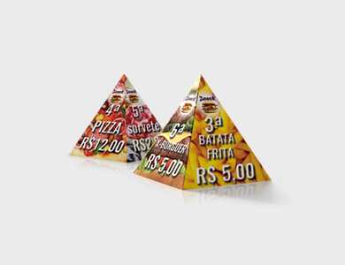 Pirâmide Couchê 300g Verniz Total Frente 11x14cm - 4x0 - 500 unid