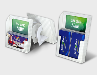 Display Porta-Cartão Formato Vertical 10,6x15x1,7cm - 4x0 - 5 unid