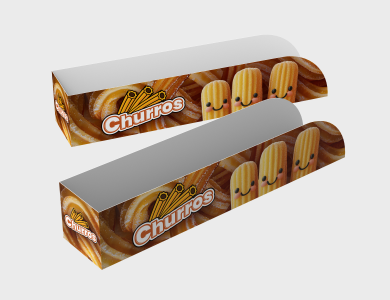 Embalagem para Churros Supremo 300g sem Película Antigordura 15x3x3cm - 4x0 - 1000 unid