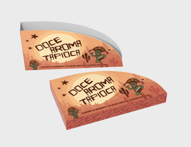 Embalagem Tapioca Kraft 240g sem Película Antigordura 15x2x8cm - 4x0 - 500 unid