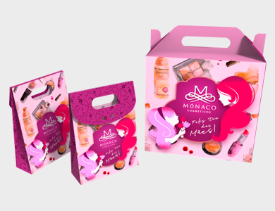 ESP001 - Mini Embalagem para Presente Modelo Espiral Couchê 250g Verniz Total Frente 12x4,5x16,5cm - 4x0 - 10 unid