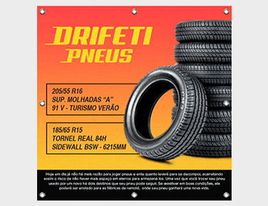 Lona 280g p/ m² - 4x0 - 1 unid