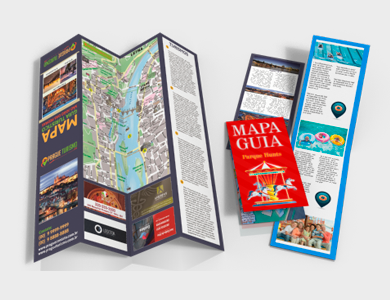 Mapa/Guia Couchê 90g Sem Verniz 45,6x42,3cm - 4x4 - 40000 unid