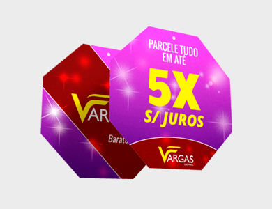 Móbile Octagonal Médio PVC 0,3 mm Verniz Frente e Verso 23x23 cm - 4x4 - 250 unid