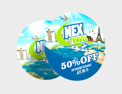 Móbile em Papel Redondo Couchê 300g Sem Verniz 35x35 cm Corte Especial - 4x4 - 500 unid