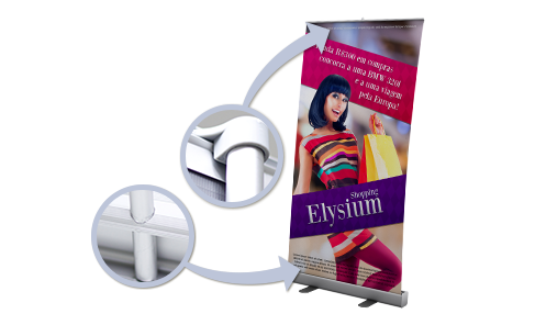 Roll Up com Lona 280g 85x225 cm (montado) - 4x0 - 5 unid