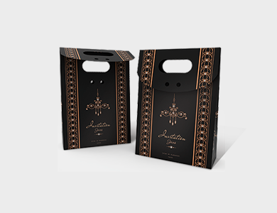 Sacolinha para Bijuteria Couchê 300g Laminação Fosca e Hot Stamping 12x16,5x4,5  - 4x0 - 1000 unid