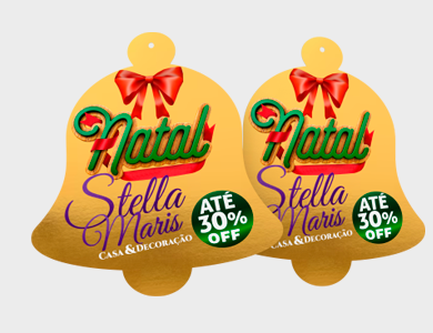 Móbile Sino de Natal Grande PVC 0,3 mm Verniz Total Frente e Verso 35,6x38 cm - 4x4 - 250 unid