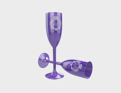 Taça de Champagne 215ml - 1 Cor de Impressão - 1x1 - 100 unid