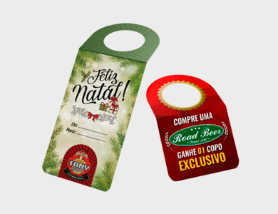 Tag para Garrafa Couchê 300g Laminação Fosca 5,5x14,8cm - 4x0 - 250 unid