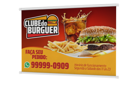 Banner com Bastão Largo 280g 60x90cm - 4x0 - 100 unid